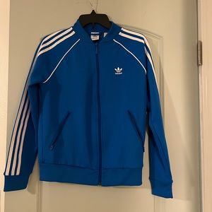 Adidas blue jacket small great condition